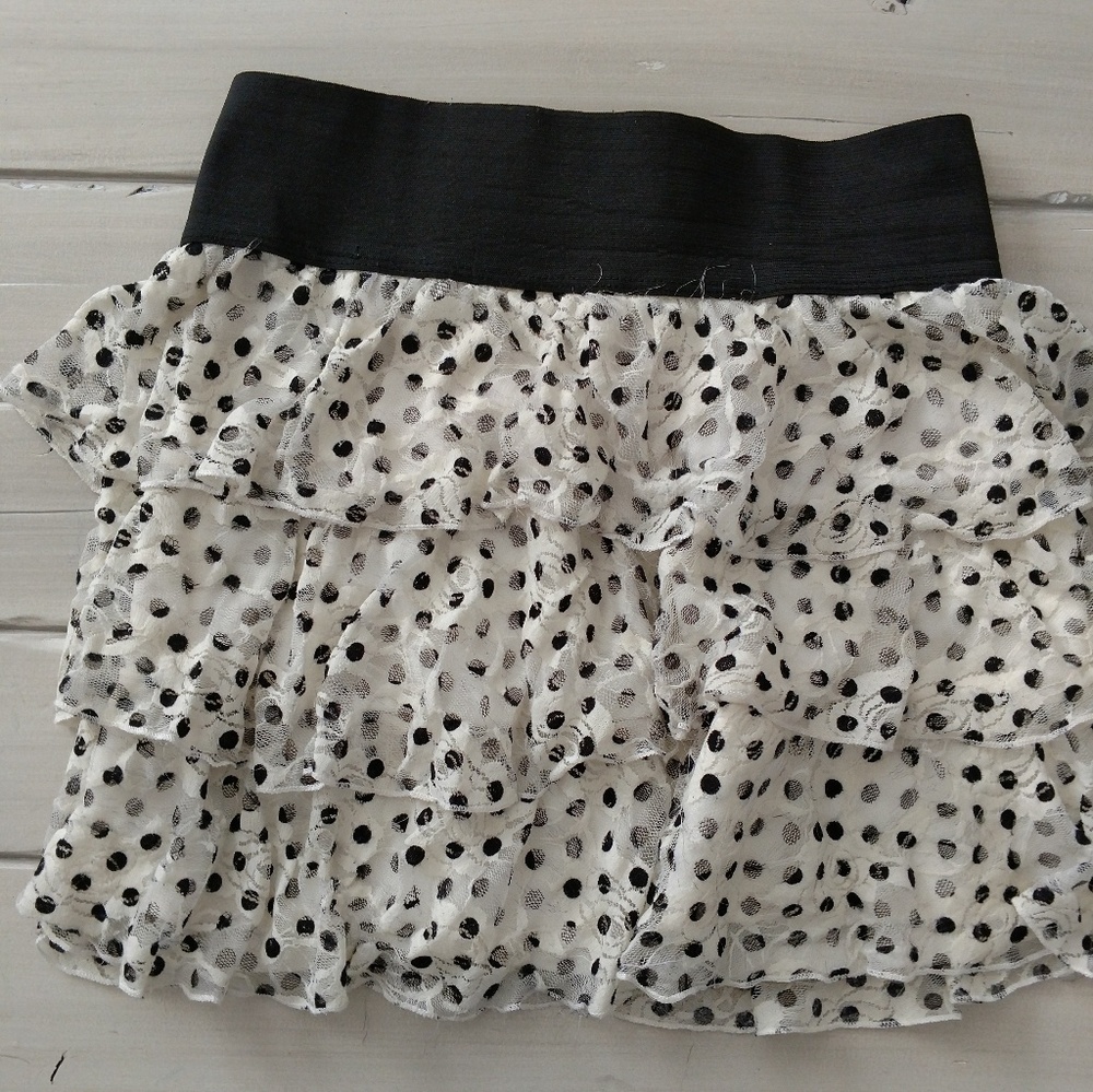 Polka dot mini skirt